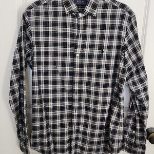Black & White Polo by Ralph Lauren Button Down - Size M